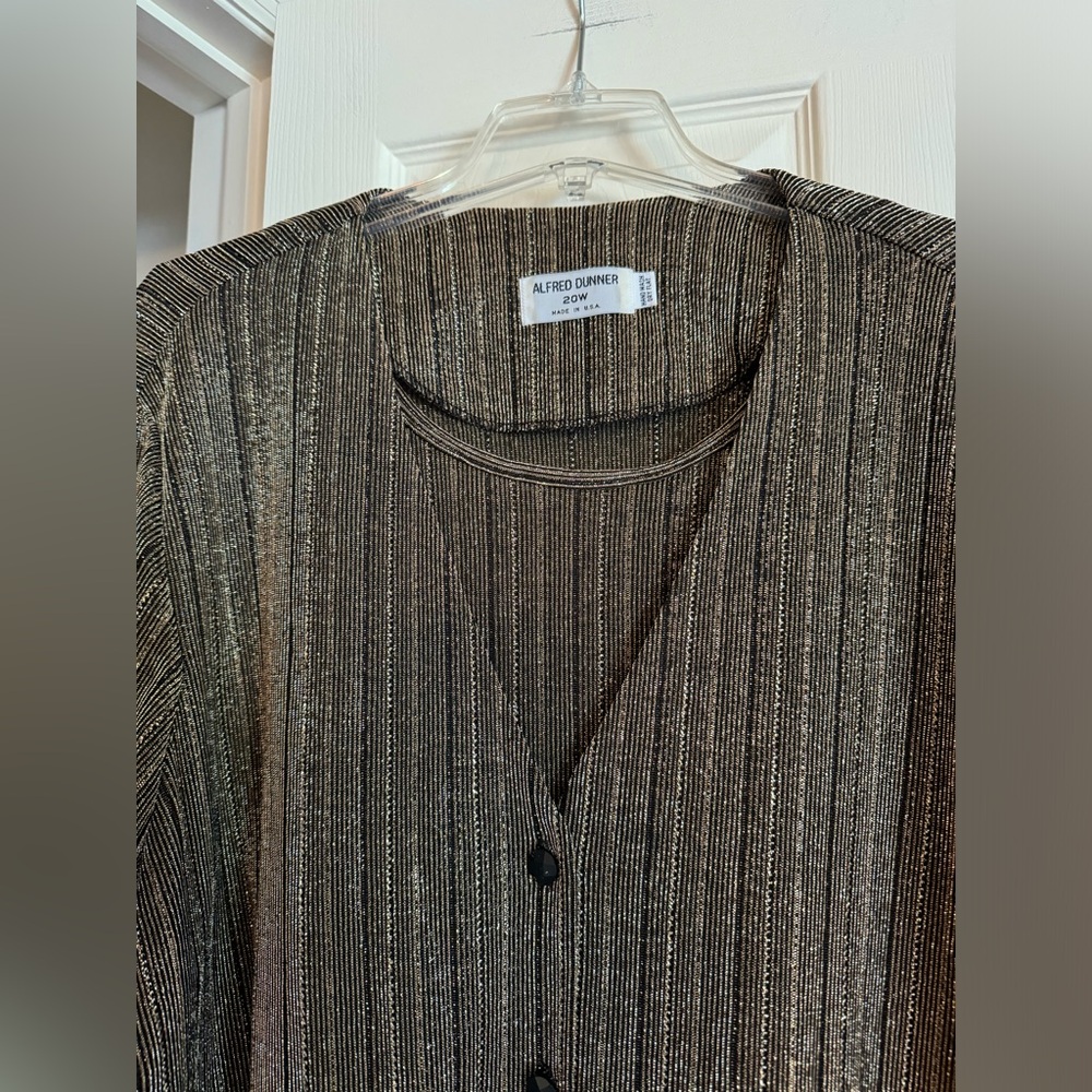 Alfred Dunner gold metallic sweater - Picture 6 of 12